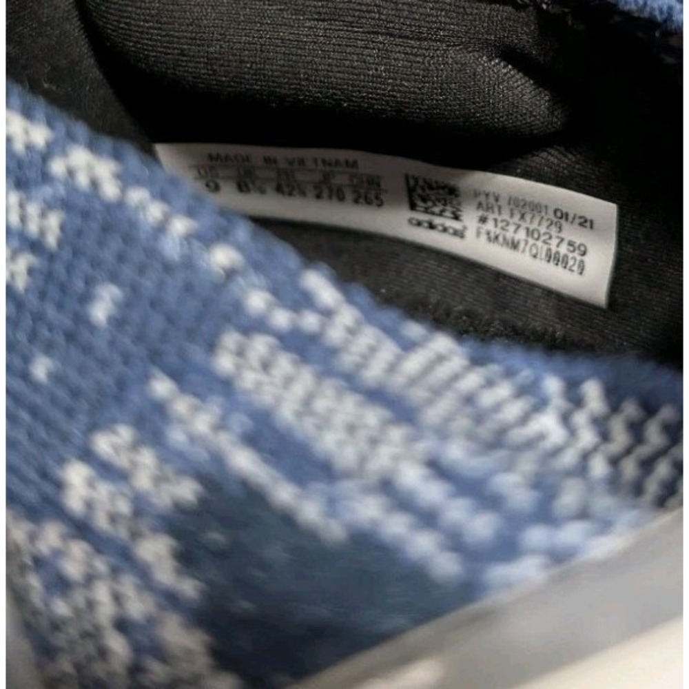adidas UltraBoost 21 Sashiko FX7729 Mens 9 Blue Plaid Running Shoes Sneakers - Picture 8 of 8